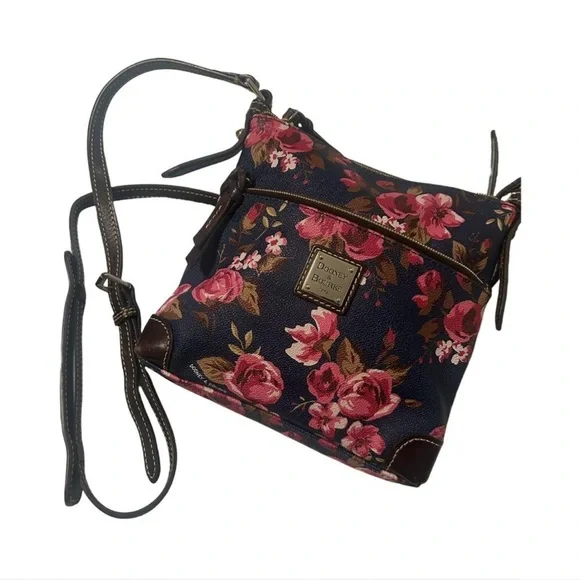 Dooney & Bourke Vintage Cabbage Rose Floral Crossbody Bag - Picture 1 of 5